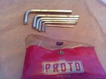 Proto 6 Piece Hex Key Set No. 4977 ( Incomplete). Fixed Price $6.99.