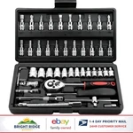 High-quality 46-PIECE Tool Set With Ratchet And Bit Sockets For Mechanics. Fixed Price $35.52.