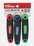 Hyper Tough 3-PACK Folding Hex Key Set With Sae, Metric, And Star New! Free Ship. Fixed Price $16.90.