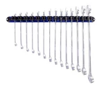 Olsa Tools Wrench Organizer: Blue Aluminum Rack, 14 Capacity, Pro Grade. Fixed Price $45.62.