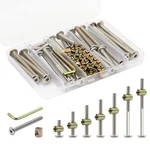 Socell 61PCS Crib Bunk Bed Furniture Hardware Replacement Kit, Stainless Steel. Fixed Price $12.62.
