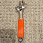 Husky Adjustable Wrench 8" 200MM Chrome Vanadium Orange Cushion Grip. Fixed Price $12.99.