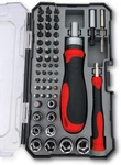 Versatile 55-PIECE Metric Set With Ratcheting Bit Driver, Precision. Fixed Price $32.86.