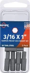 Mayhew 18289-5 3/16" 1" Tamper Sae Hex Insert Bit, Pack 1EA. Fixed Price $17.46.