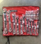 Proto JSCV-20S Piece Reverse Combination Ratcheting Spline Wrench Set 121773. Fixed Price $575.00.