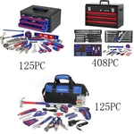 Workpro 408PC Mechanics SET/125PC Home Repair Basic Tool/household Kit. Fixed Price $199.99.