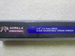 Gorilla TW-605 Torque Wrench, 1/2" Click Adjustable, New Original Sealed Pack. Fixed Price $55.00.