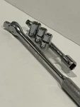 Vintage Husky Usa 3/8 Drive Breaker Bar Tool Set 8PT Double Square Sockets & Ext. Fixed Price $31.99.