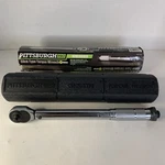 Pittsburgh Pro 1/4 Inch Drive Click Stop Torque Wrench Reversible Hand Tool. Fixed Price $15.99.