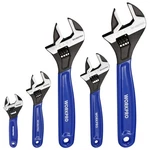 Workpro 5-PIECE Adjustable Wrench Set Wide Jaw Black Oxide For Garage New. Fixed Price $39.99.