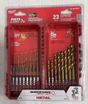 Milwaukee 48-89-4631 Shockwave Impact Duty Red Helix Titanium Drill Bit SET-23PC. Fixed Price $36.99.
