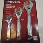 Husky 3-PIECE Double-speed Adjustable Wrench Set 6 8 10 In Steel Silver Sae New!. Fixed Price $19.96.