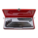 King 10PC Heavy Duty Jumbo Hex Key L-wrench Set Extra Long Arm W/ Metal Case Sae. Fixed Price $39.95.