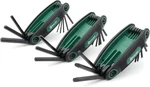 25-PIECE Folding Allen Wrenches Sets, 3-PACK Metric & Sae Star Hex Key. Fixed Price $14.07.