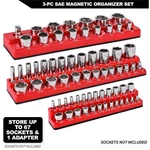 3PACK Magnetic Socket Organizer Sae Set Storage Holder 1/4" 3/8" 1/2" Drive. Fixed Price $23.98.