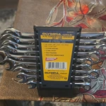 Olympia Tools 9PC Sae Combination Wrench Set Fully Polished 12-POINT W/ Rack. Fixed Price $38.69.