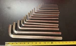 Jumbo Allen Wrench Set, Shaped, 20MM (3/4 Inches) 2MM, Comes Tool Box. Fixed Price $57.00.