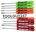 (10) Snap On Pocket Flat Tip Screwdrivers, Magnet End, Mixed New. Fixed Price $26.95.