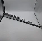 Custom Vim Tools Metric Hex Bit Socket Set On 24" Magnetic Rail (2MM - 22MM). Fixed Price $33.50.