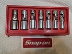 Snap On Tools 7 Piece 3/8 Drive Sae 6 Point Deep Chrome Swivel Socket Fsu. Fixed Price $159.99.