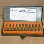 Vintage Allied International 11 Piece 3/8" Drive Metric Hex Key & Bit Set. Fixed Price $12.55.