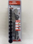 Crescent CPTAW8 11 Pc Pass-thru Adjustable Wrench Set Sae/mm. Fixed Price $41.99.