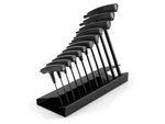 Tekton Flat End Hex T-handle Key Set With Stand, 11 Pieces (5/64-3/8 Inch). Fixed Price $60.00.