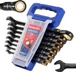 8-PIECE Flex Head Ratcheting Wrench Set, Anti-slip Metric 8-17 Mm, 72-TEETH,. Fixed Price $60.70.