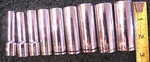 9 Lot,pc,tekton Socket Set 3/8" Drive Extra Deep 12-POINT Sae Tool. Fixed Price $29.99.