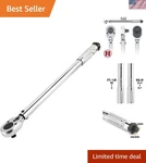 Precision 3/8-INCH Micrometer Torque Wrench 5-80 Ft-lbs With Reversible Ratchet. Fixed Price $50.99.