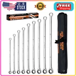 Horusdy 9-PIECE Extra Long Ratcheting Wrench Set With Tool Bag & Box. Fixed Price $68.86.