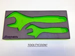 Snap-on Foam Tool Box Organizer Insert 8 & 12 Adjustable Wrench Holder Green. Fixed Price $99.99.