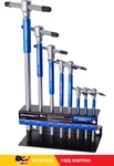 Powerbuilt 8 Pc Metric T-handle Hex Allen Key Wrench Set With Storage Rack Silve. Fixed Price $94.96.