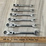Vintage Craftsman Ratcheting Locking Flex Head Wrenches 19MM To 10MM Made Usa. Fixed Price $179.99.