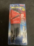 Eklind Stubby Sae Ball End Hex Wrench Key Set 13PC .050-3/8 Inch 13113 Usa Made. Fixed Price $19.99.