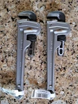 2-BRAND New Ridgid 10" Model 31090 Aluminum Pipe Wrenches. Fixed Price $75.00.