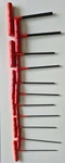 Proto 4968 11 Pc Black Oxide T-handle Hex Key Set With Cushion Grip Sae. Fixed Price $49.95.
