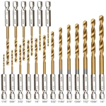 Yxyl 19-PIECE Hex Drill Bit Set, Titanium & Hss High-speed Steel Shank.... Fixed Price $13.50.