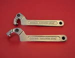 Pair Of Adjustable C-spanner Hook Wrench 3/4-2" 19-51MM Round Head Lock Nut Tool. Fixed Price $21.50.