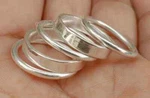 Set Of 5 Sterling Silver Stacking Rings, All Size. Fixed Price $13.42.
