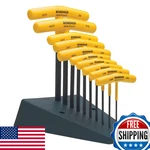 Bondhus 13390 Hex T-handle Set 3/32-3/8" With Stand 10 Piece. Fixed Price $104.62.