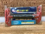 Eklind 9" Hex Key T-handle Industrial Set Model 53910 Sae Usa. Fixed Price $45.00.