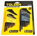 36PC Tolsen Crv Long & Short Arm Allen Hex Key Wrench Set Sae Metric #20094. Fixed Price $22.99.