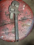 Vtg 14" Usa Pipe Wrench Old No. 1/4" - 1/2" Guaranteed. Fixed Price $25.00.