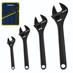 Wixolbor 4-PIECE Adjustable Wrench Set : 6, 8, 10, 12 Inch, Cr-v Steel, Black. Fixed Price $44.99.