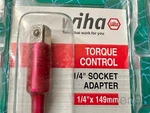 Wiha 1/4" Torque Control Square Drive Socket Adapter Blade (149MM Long), #28582. Fixed Price $12.99.