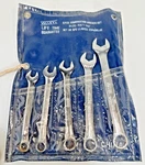 Vintage Valley 5-PIECE Combination Wrench Set 3/8 5/8 Wrap Up Tool Pouch. Fixed Price $19.99.