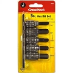 Great Neck (28008) 5 Pc Hex Sockets 3/8 In Drive 1/4, 7, 8, 10MM. Fixed Price $9.99.