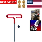 T-handle Allen Key Red Grip U.s.a.. Fixed Price $12.73.