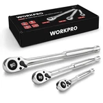 Workpro 3-PIECE Low Profile Drive Ratchet 1/4" 3/8" 1/2" 90-TOOTH Wrench. Fixed Price $35.99.